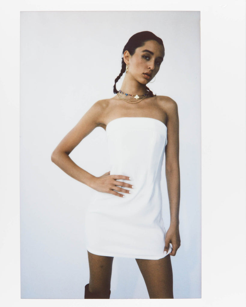 Chloe Corset Dress | White – With Jéan